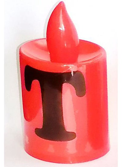 Buy LED Flameless Candles Light With Letter T Red in Egypt