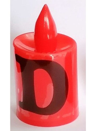 Buy LED Flameless Candles Light With Letter D Red in Egypt