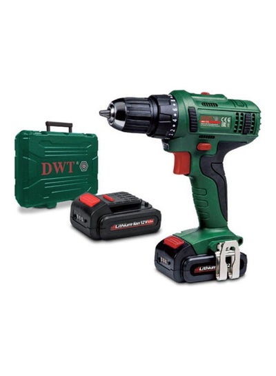 Buy Drill 2 Battery 10Mm 12V Automatic Chuckabs-12L-2 Black-Green in Egypt
