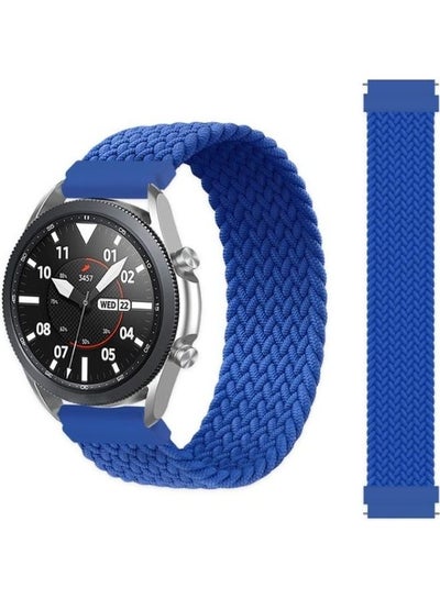 اشتري Adjustable Nylon Braided Replacement Watchband For Huawei Watch 3 / 3 Pro Blue في السعودية