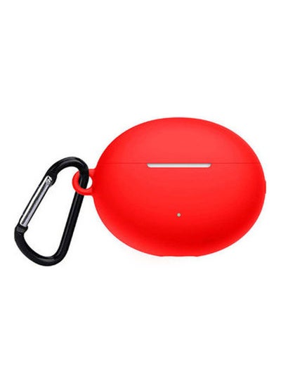 Buy Protective Silicone Case With Carabiner For Huawei FreeBuds 4i Red in Saudi Arabia