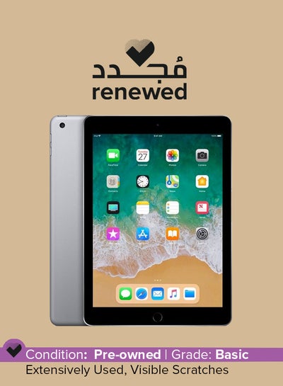 Buy Renewed - iPad 2018 (6th Generation) 9.7 inch, 32GB, Wi-Fi Space Gray With FaceTime in Saudi Arabia