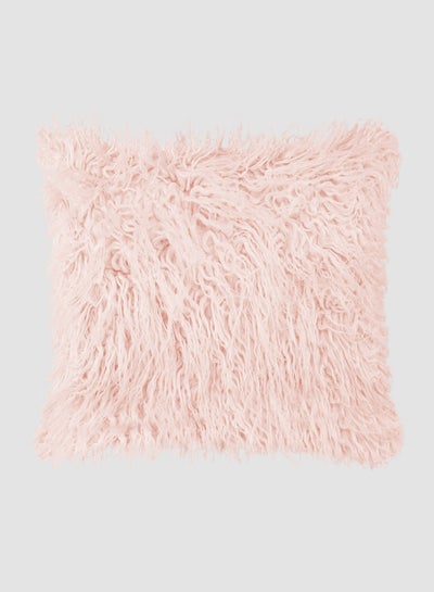 Buy Faux Fur Cushion, Unique Luxury Quality Decor Items for the Perfect Stylish Home Light Pink 50 x 50cm in Saudi Arabia