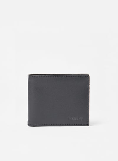 Buy Leather Bi-Fold Wallet Black in UAE