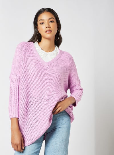 Buy Now - V-Neck Sweater Light Purple 