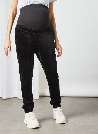 Buy Velvet Maternity Lounge Joggers Black in UAE