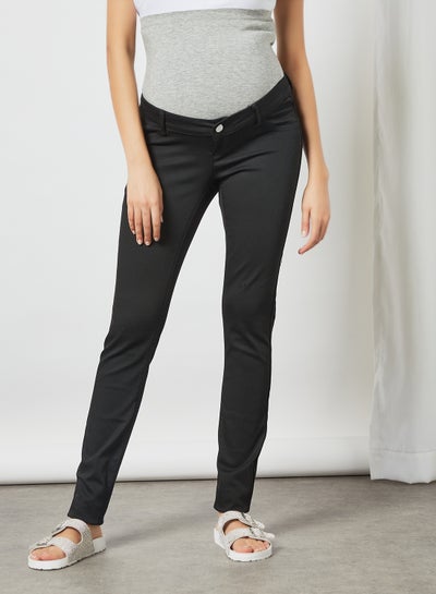 Buy Slim Fit Maternity Jeggings Black in Saudi Arabia