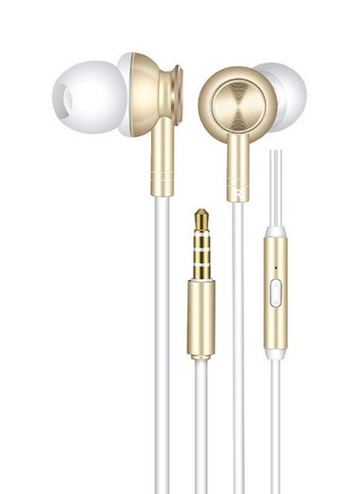 Buy Mellow Series Music Wired In-Ear Earphones Gold in Saudi Arabia