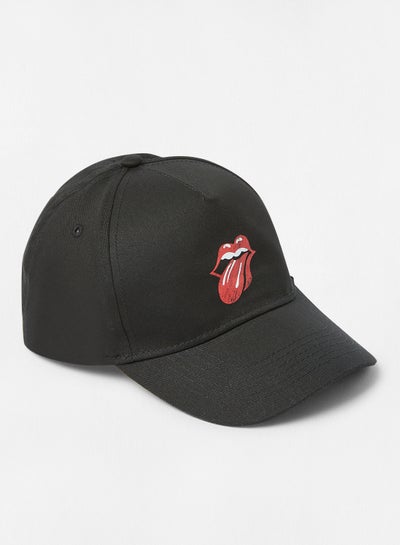 اشتري قبعة بيسبول بطبعة شعار رولينج ستون أسود في السعودية