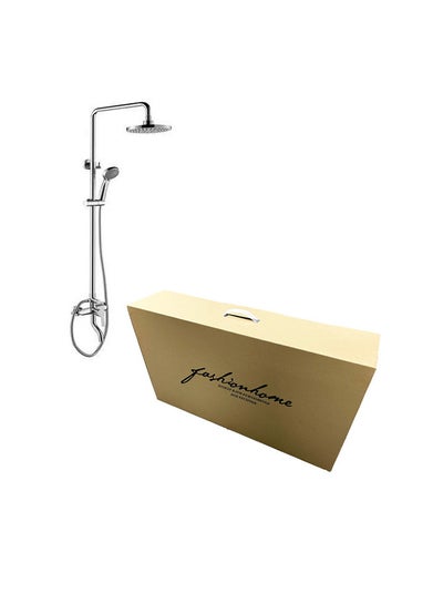 اشتري High Quality Bathroom Rain Shower Set فضي 81x15x41سنتيمتر في الامارات