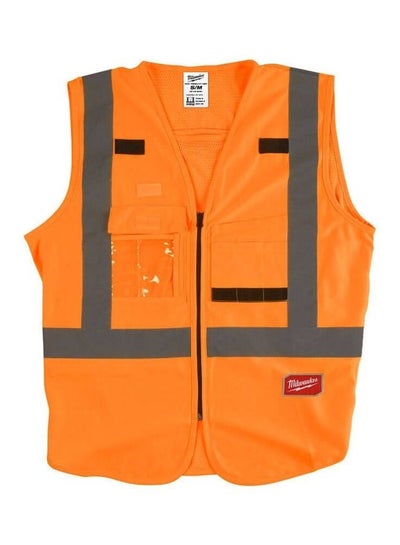 Buy Hi-Visibility Vest Orange/Grey S/M in UAE