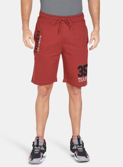 Buy Stylish Mid-Rise Shorts Brick Red in Egypt
