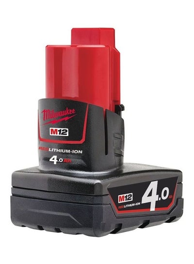 Buy M12B4 12V Li-Ion 4.0Ah Lithium  Battery Black/Red 8.5 x 85 x 12.5cm in UAE