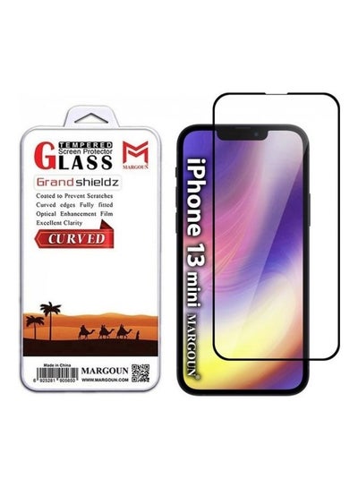 Buy Grand Shieldz 3D Tempered Glass Screen Protector For Apple iPhone 13 mini Clear/Black in UAE