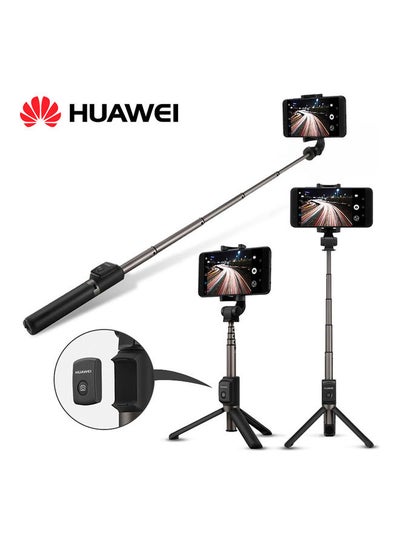 Buy Wireless Extendable Travel Tripod Selfie Stick Black in Saudi Arabia