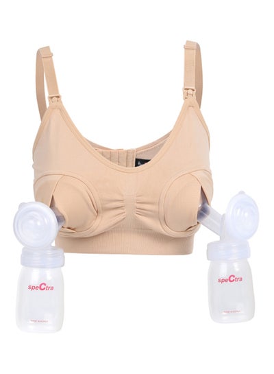 Buy Pumping / Nursing Bra, Large - Beige in UAE