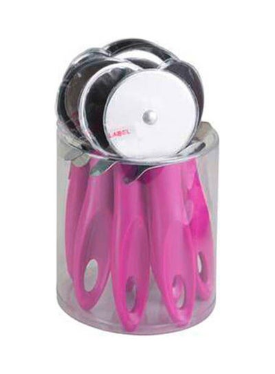 Buy Stainless Steel Pizza Cutter With  Crystal Handle Canister Offer Pink in Egypt