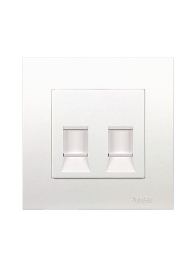 Buy Two Gang Keystone Shutter Wallplate Without Ketstone Jack White in UAE