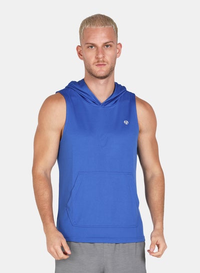 Buy Logo Hooded Running Vest Blue in Saudi Arabia