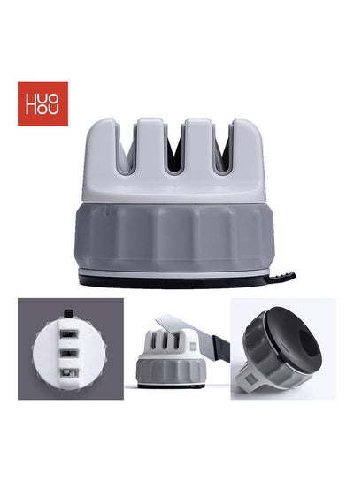 Buy 3 Stage Stainless Steel Ceramic Premium Quality Knife Sharpener White 10 x 8 x 10cm in UAE