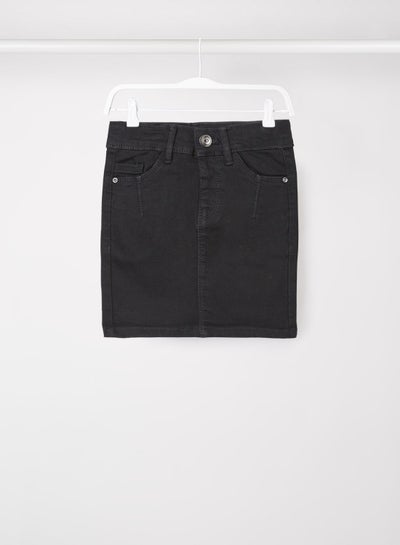 Buy Girls Denim Skirt Black in Saudi Arabia