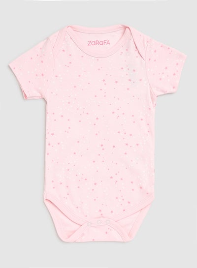 Buy Round Neck Onesies Rose Pink in UAE