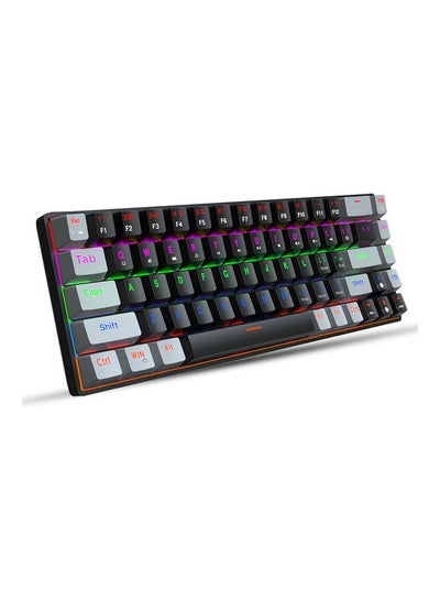 Buy Wired 68-Keys RGB Gaming Keyboard With Detachable Type-C Cable And ABS Keycap Black in Saudi Arabia