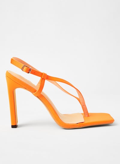 Buy Slingback High Heel Sandals Orange in Saudi Arabia