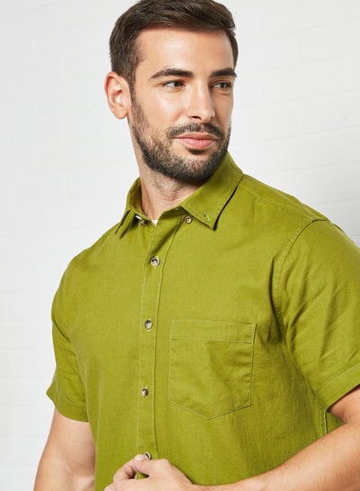 Buy Short Sleeve Shirt Green in Saudi Arabia