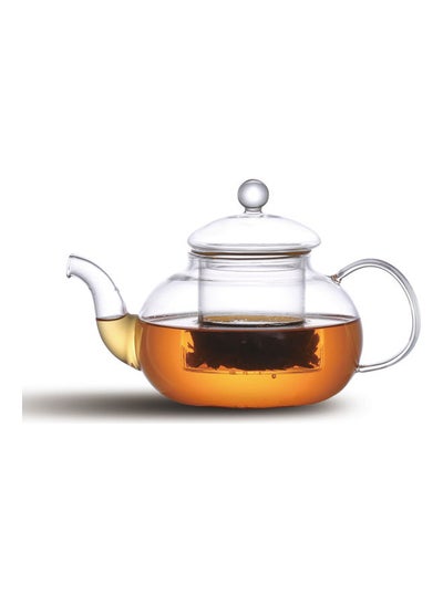 اشتري Removable Infuser Glass Teapot Clear 800ml في الامارات