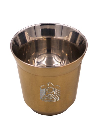 Buy 2-Piece Set Pola UAE Stainless Steel Cup Gold 85ml in UAE