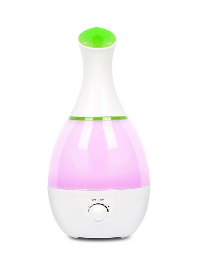 Buy Vase Shape Ultrasonic Low Noise LED Colorful Night Light Air Humidifier White/Pink in UAE