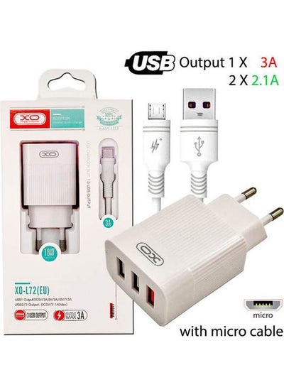 Buy Wall Charger Universal Fast Charging Power White in Egypt