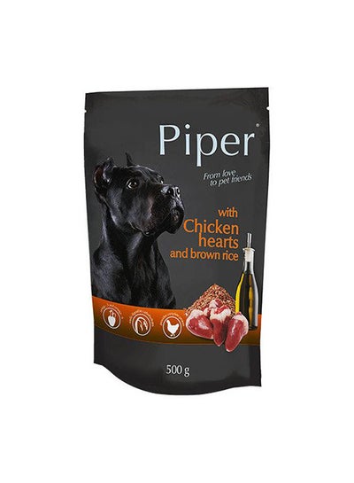 Buy Dog Food With Chicken Hearts And Brown Rice Orange 500grams in UAE