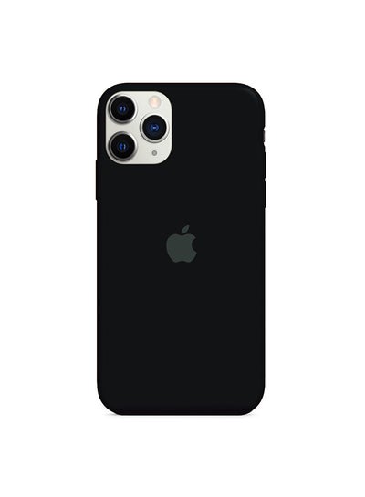 Buy Silicone Cover Case for iphone 12 Pro Black in Saudi Arabia