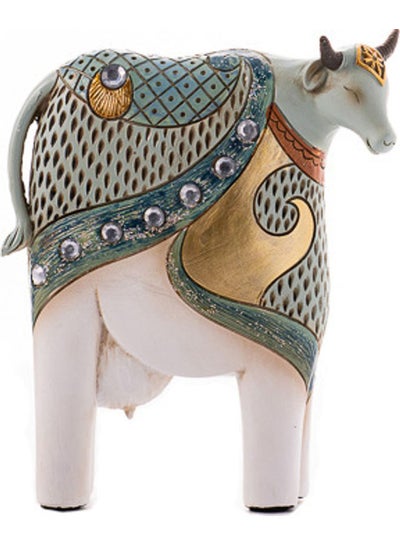 Buy Decorative Cow Sculpture Multicolour 16 x 22cm in Saudi Arabia