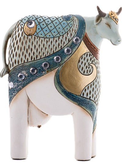 Buy Decorative Cow Sculpture Multicolour 22 x 30cm in Saudi Arabia