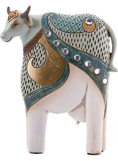 Buy Decorative Cow Sculpture Multicolour 19 x 25cm in Saudi Arabia