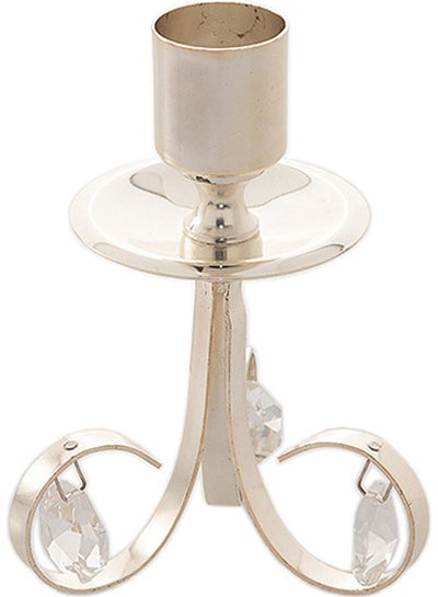 Buy Candle Holder Silver 5x10cm in Saudi Arabia