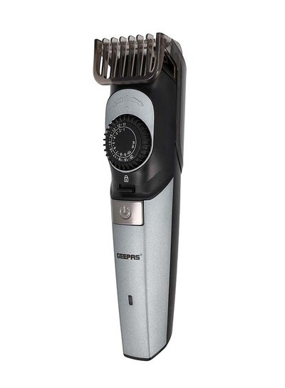 Buy Rechargeable Hair Trimmer ION Battery GTR56042 - Stainless Steel Blade, Hair Clipper And Beard Trimmer With Sharp Blades, USB Charging 2 Comb Different Cutting Length Black in UAE