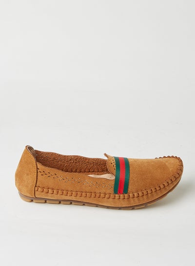 Buy Panel Slip On Loafers Brown in Egypt