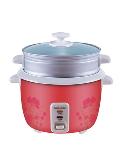 Buy Metal Rice Cooker 0.6 L 350.0 W OMRC2350-1 Red/White in Saudi Arabia