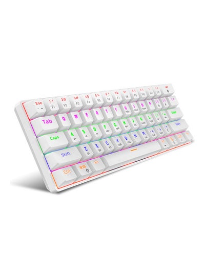 Buy 61 Keys RGB Three-Mode Mechanical Keyboard White in UAE