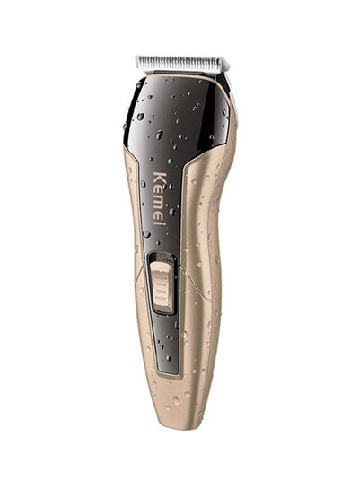 Buy KM-5015 Fully Washable Body IPX7 Professional Hair Clipper Champagne/Black 17cm in Saudi Arabia