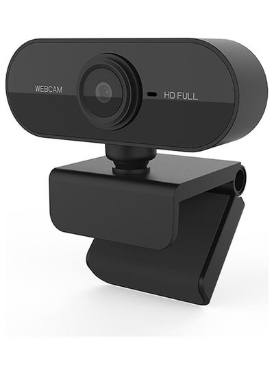 Buy 1080P USB Mic Laptop with  Webcam Clip-on Camera Black in UAE