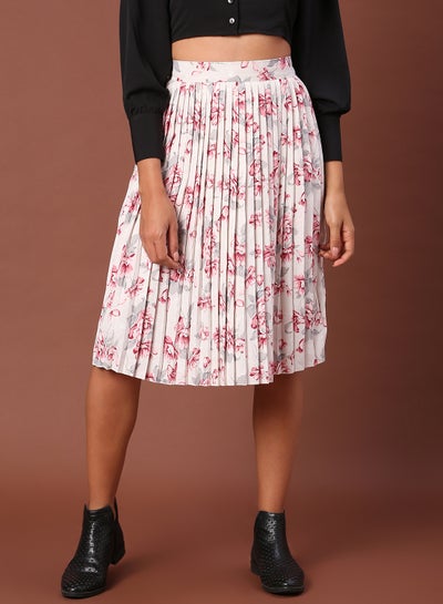 Buy Casual Printed Skirt Multicolour in Saudi Arabia