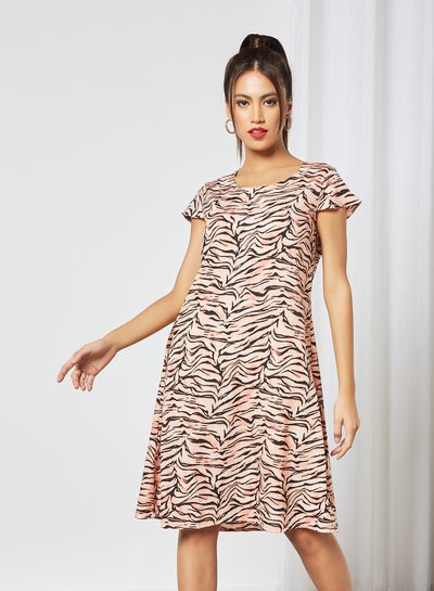 Buy Casual Stylish Dress Multicolour in Saudi Arabia