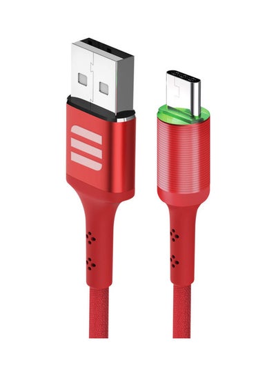 اشتري كابل USB عصري التصميم مع وصلة Type-C أحمر في السعودية