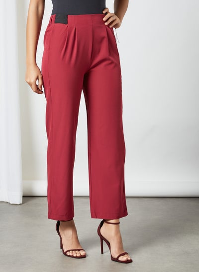 Buy 4-Way Stretch Modest Pants Maroon in UAE