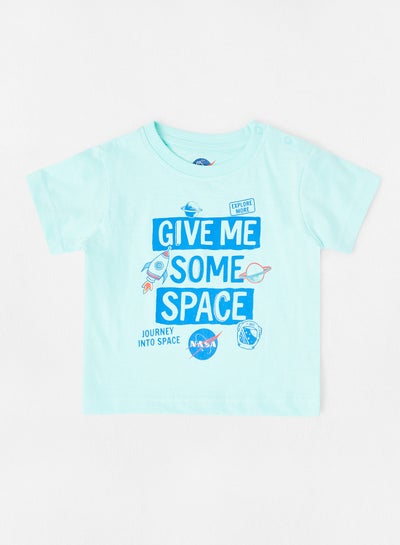 Buy Printed Nasa T-Shirt Sea Green in Saudi Arabia